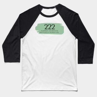 222 Angel Number green Baseball T-Shirt